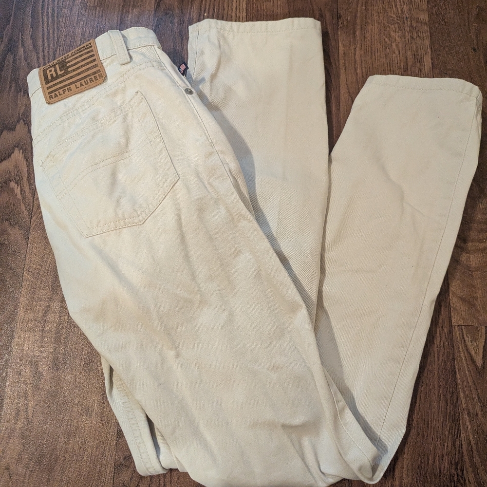 Polo by Ralph Lauren Straight Leg Pants in Cream